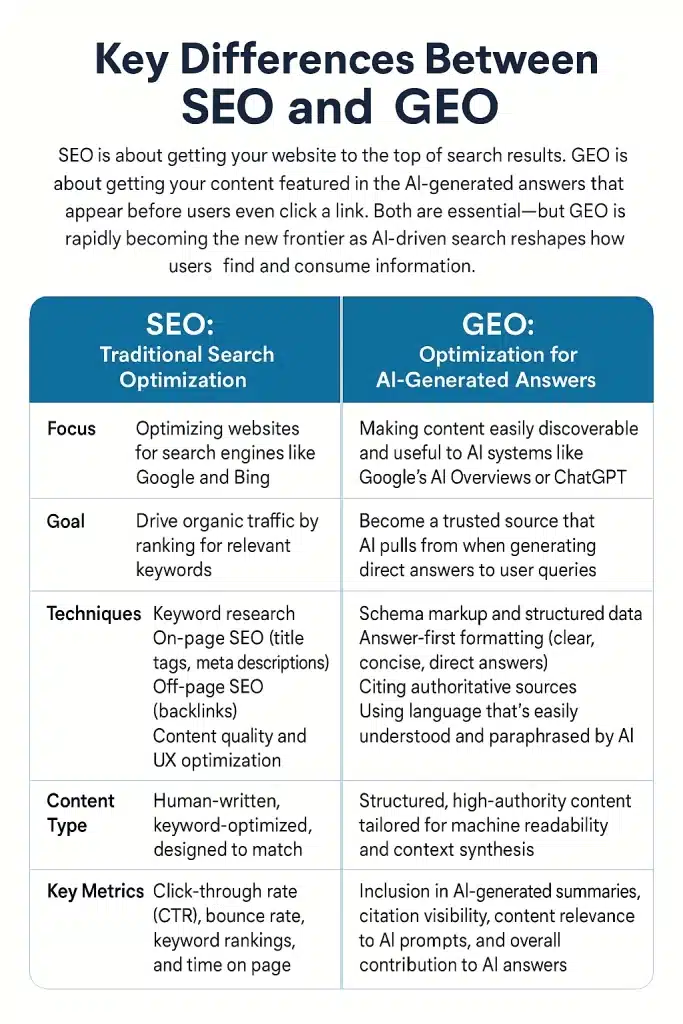 GEO VS SEO